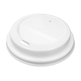 Lid for Paper Cup Hole White 12, 16 and 22 Oz Ø9,0cm (100 Units)  