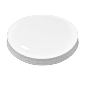 Travel Lid with White Paper Hole Ø8,0cm (50 Units) 