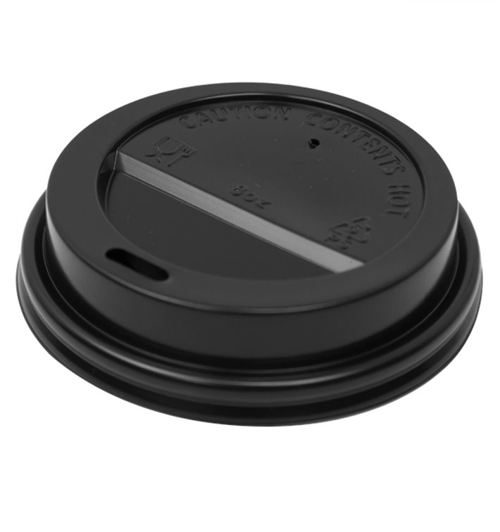 Travel Lid with White Paper Hole Ø9,0cm (50 Units) 