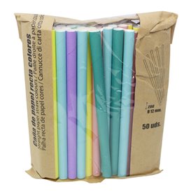 Straight Paper Cane Colors Ø1,2cm 20cm (3.000 Units)