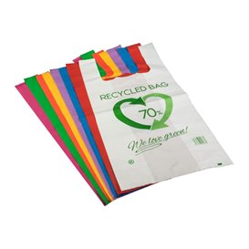 Reusable Plastic T-Shirt Bag Purple 42x53cm 50µm (1 Kg) 