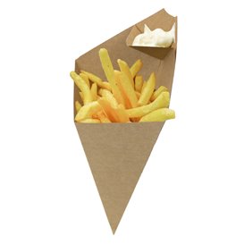 Paper Dipping Cone Kraft 19,5cm 100g (500 Units)