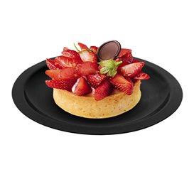 Reusable Hard Plate Flat Black "Round" PP Ø18,5cm (600 Units)
