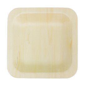 Square Wooden Plate 9x9cm (600 Units)