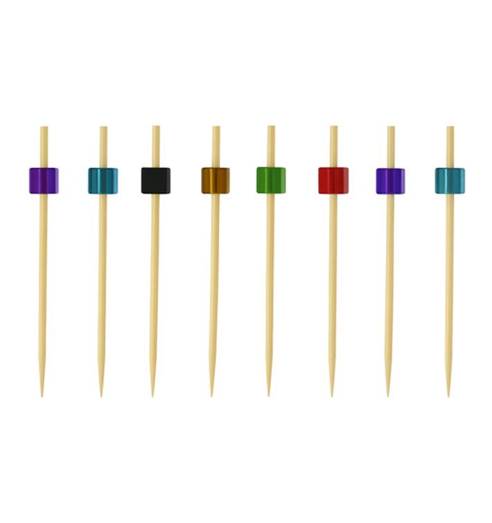 Bamboo Skewer Cube Colors 7cm (1.200 Units) Bamboo Skewer Cube Colors 7cm (1.200 Units)