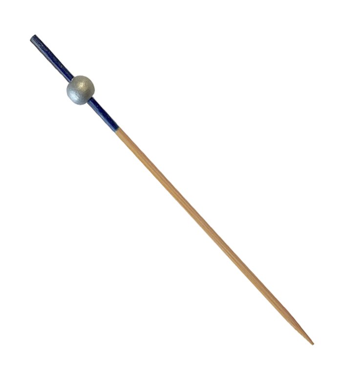 Bamboo Skewer Blue/Silver 10cm (1.200 Units) Bamboo Skewer Blue/Silver 10cm (1.200 Units)