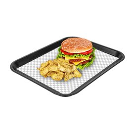 Paper Food Wrap Grease-Proof “Vichy” Black 31x35cm (1.000 Units)