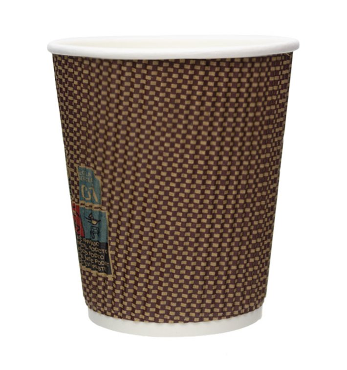 Paper Cup Ripple Wall Kraft 9Oz/270ml Ø8,0cm (1.050 Units) Paper Cup Ripple Wall Kraft 9Oz/270ml Ø8,0cm (1.050 Units)