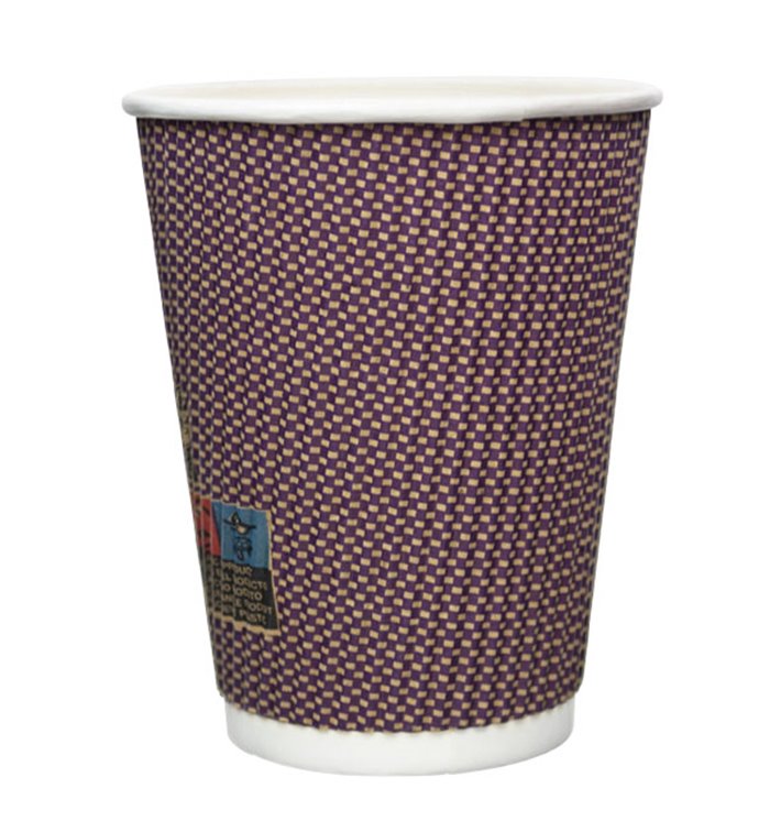 Paper Cup Ripple Wall Kraft 9Oz/270ml Ø8,0cm (25 Units) Paper Cup Ripple Wall Kraft 9Oz/270ml Ø8,0cm (25 Units)