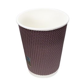 Paper Cup Ripple Wall Kraft 9Oz/270ml Ø8,0cm (1.050 Units)