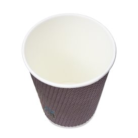 Paper Cup Ripple Wall Kraft 9Oz/270ml Ø8,0cm (1.050 Units)