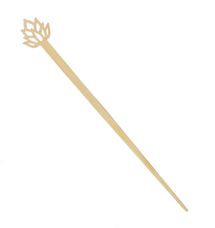 Bamboo Lotus Blossom Drink Stirrer 12cm (600 Units) Bamboo Lotus Blossom Drink Stirrer 12cm (600 Units)
