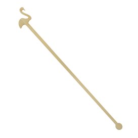 Bamboo Pink Flamingo Drink Stirrer 18cm (50 Units)