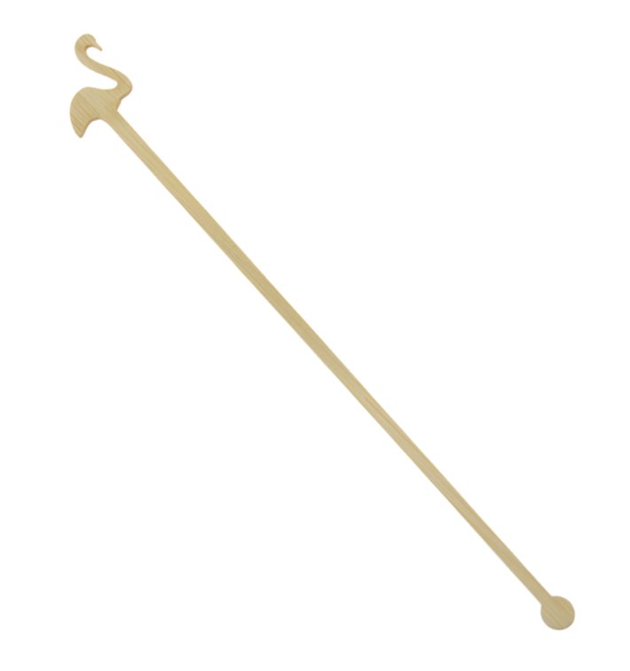 Bamboo Pink Flamingo Drink Stirrer 18cm (50 Units) Bamboo Pink Flamingo Drink Stirrer 18cm (50 Units)