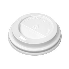 Lid for Paper Cup Hole 4Oz/120ml White Ø6,2cm (50 Units)