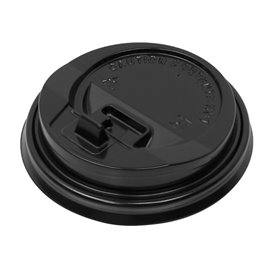 Lid with Hole for Paper Cup 7Oz Black Ø7,2cm (100 Units) Lid with Hole for Paper Cup 7Oz Black Ø7,2cm (100 Units)