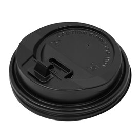Lid for Paper Cup Hole Black Carton 8, 9, 12 Oz Ø8,0cm (1000 Units) Lid for Paper Cup Hole Black Carton 8, 9, 12 Oz Ø8,0cm (1000 Units)