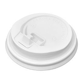 Lid with Hole for Paper Cup 7Oz White Ø7,2cm (1.000 Units)