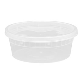 Plastic Deli Range Container in PP Transparent with Lid 240ml (240 Units)