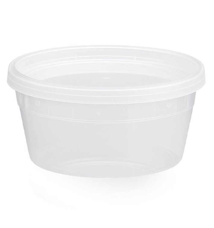 Plastic Deli Range Container in PP Transparent with Lid 360ml (40 Units) Plastic Deli Range Container in PP Transparent with Lid 360ml (40 Units)