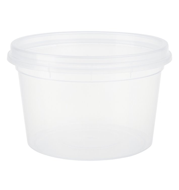 Plastic Deli Range Container in PP Transparent with Lid 480ml (240 Units) Plastic Deli Range Container in PP Transparent with Lid 480ml (240 Units)