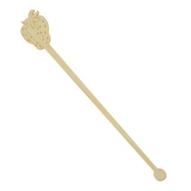 Bamboo Stirrer Strawberry for Drink 14cm (600 Units)