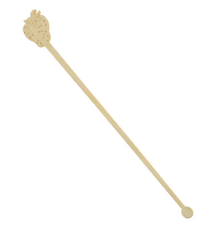 Bamboo Stirrer Strawberry for Drink 18cm (50 Units) Bamboo Stirrer Strawberry for Drink 18cm (50 Units)