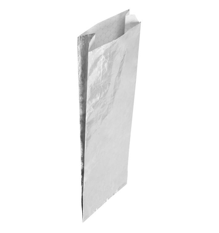 Silver Greaseproof Aluminum Foil 26*10,3+5cm (25 Units) Silver Greaseproof Aluminum Foil 26*10,3+5cm (25 Units)