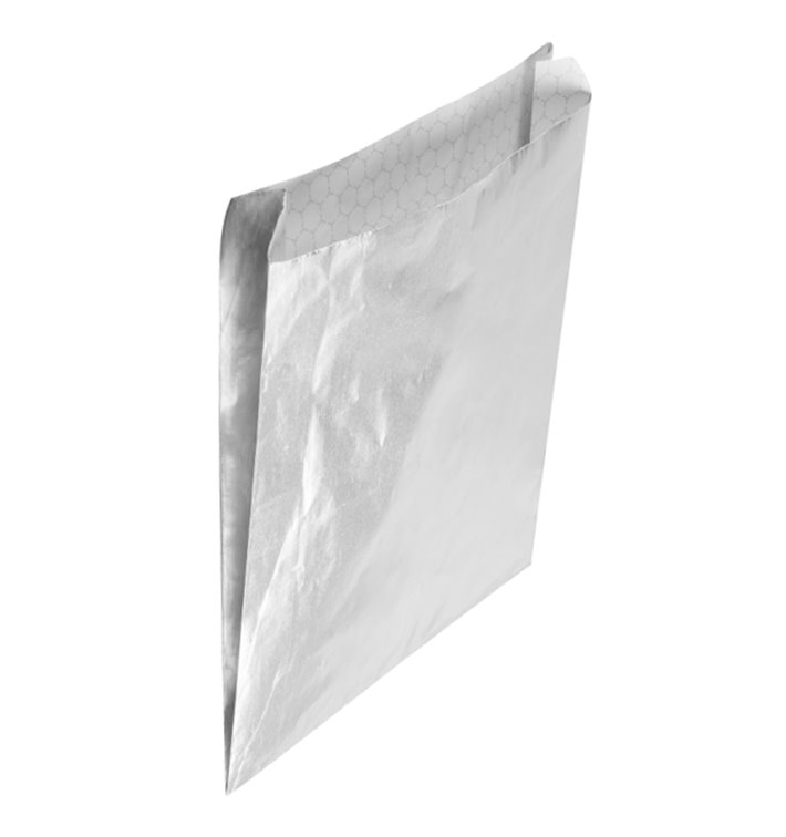 Silver Greaseproof Aluminum Foil 22,3*20+5cm (2000 Units) Silver Greaseproof Aluminum Foil 22,3*20+5cm (2000 Units)