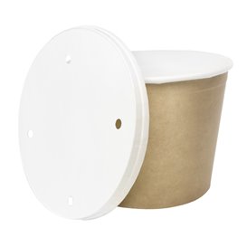 Paper Bucket Kraft with Lid 1750ml (25 Units) Paper Bucket Kraft with Lid 1750ml (25 Units)
