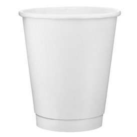 Cardboard Cup 8Oz/240ml Double Wall Smooth White Ø8cm (500 Units)