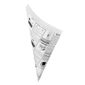 Paper Food Cone Grease-Proof "Times" 24,5cm 100g (2.000 Units)