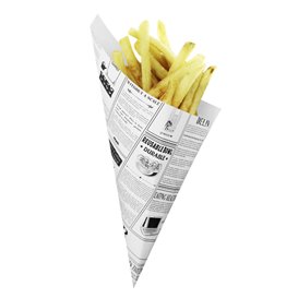 Paper Food Cone Grease-Proof "Times" 24,5cm 100g (2.000 Units)