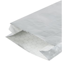 Silver Greaseproof Aluminum Foil Bag 31,5+5x10,3cm (250 Units)