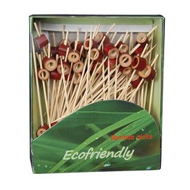 Bamboo Skewer with Red Ring 12cm (1000 Units)