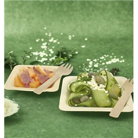Square Wooden Plate 9x9cm (600 Units)