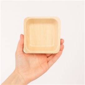 Square Wooden Plate 9x9cm (600 Units)