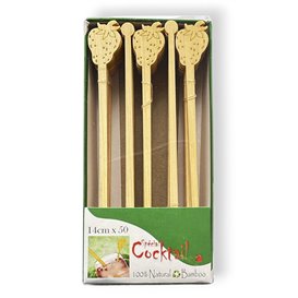 Bamboo Stirrer Strawberry for Drink 14cm (600 Units)