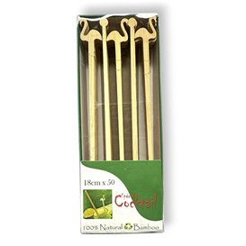 Bamboo Pink Flamingo Drink Stirrer 18cm (50 Units)