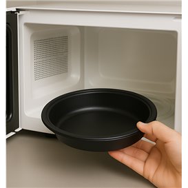 Plastic Deli Container PP Black 1000ml Ø23cm (25 Units)