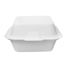 Sugarcane Burger Box White 15x15x8cm (600 Units)
