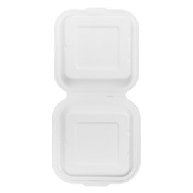 Sugarcane Burger Box White 15x15x8cm (600 Units)
