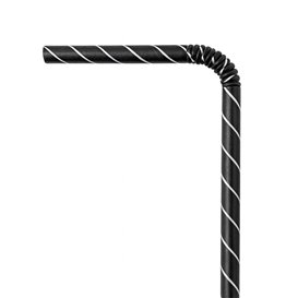 Paper Straw Flexible Pack Ø0,6cm 23cm (250 Units)