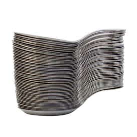 Plastic Sauce Mini Spoon PS Silver 10 cm (50 Units) 