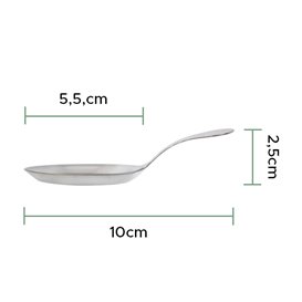 Plastic Sauce Mini Spoon PS Silver 10 cm (50 Units) 