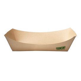Paper Food Boat Tray Kraft 350ml 10,6x7,3x4,5cm (25 Units) 