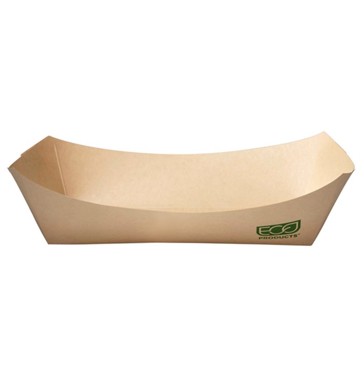 Paper Food Boat Tray Kraft 350ml 10,6x7,3x4,5cm (25 Units) 