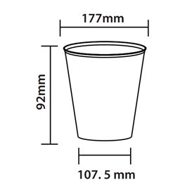 Unbreakable and reusable mojito glass made from transparent PP 480 ml (10 Units)