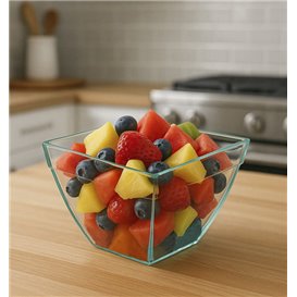 Transparent PS Mini Bowl “Water Green” 580ml (25 Units)
