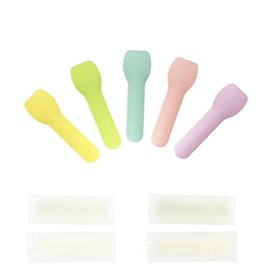 Paper Ice Cream Spoon Wrapped Assorted Colours 'Tutti Frutti' 9cm (2.000 Units)